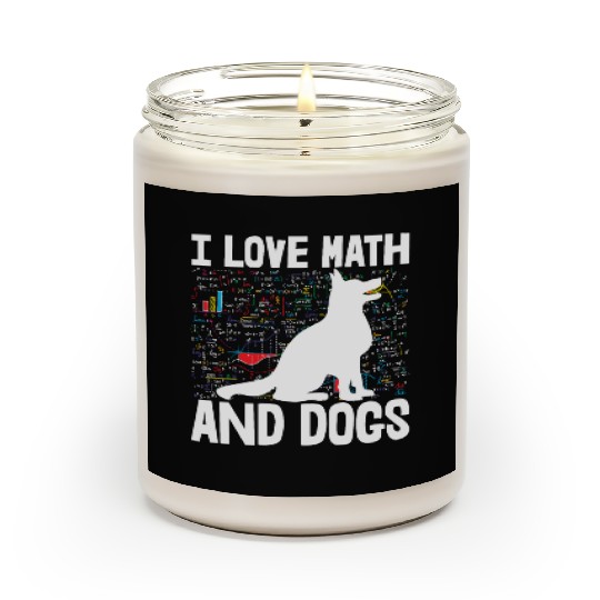 I Love Math & Dogs Scented Candles