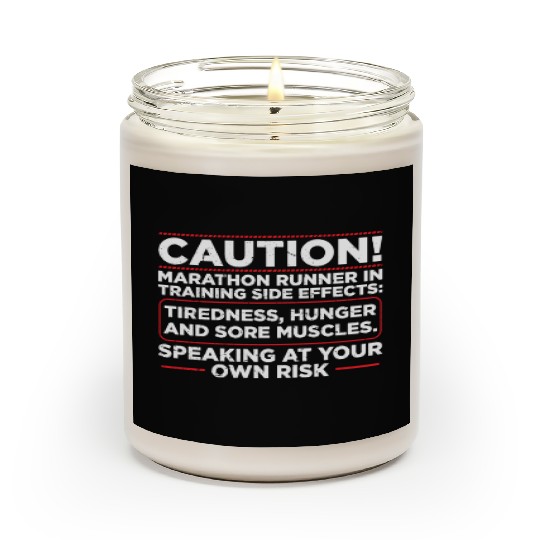 Caution! Marathon Runner In Training Runner Scented Candles
