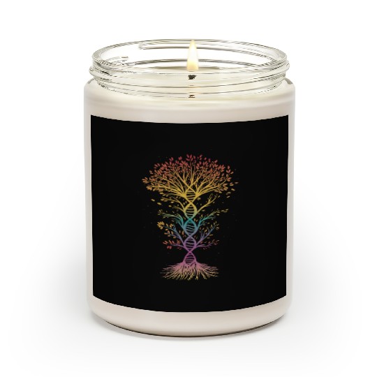 DNA Tree of Life Genetics Colorful Science Scented Candles