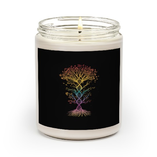 DNA Tree of Life Genetics Colorful Science Scented Candles