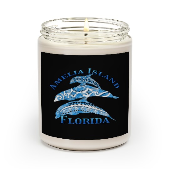 Amelia Island Florida Vacation Tribal Dolphins Scented Candles