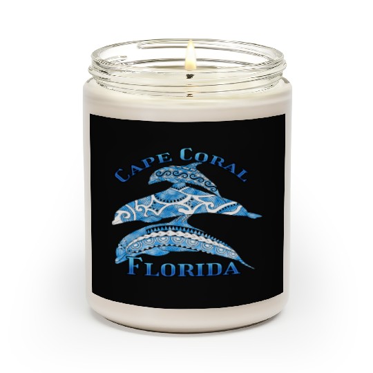 Cape Coral Florida Vacation Tribal Dolphins Scented Candles