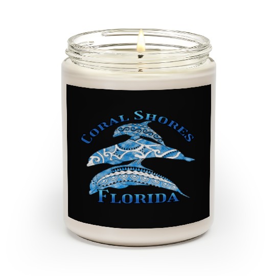 Coral Shores Florida Vacation Tribal Dolphins Scented Candles
