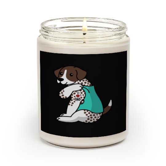I Love Dad German Shorthaired Pointer Scented Candles