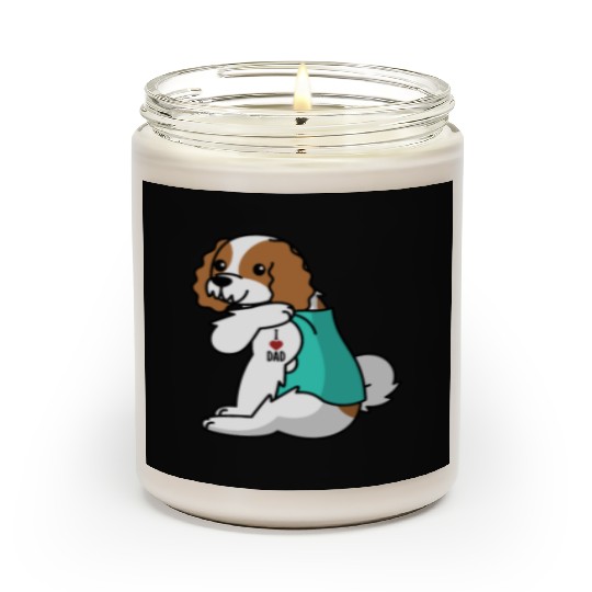 I Love Dad Cavalier King Charles Spaniel Scented Candles