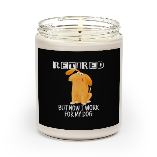 Retired 2021 Funny Retirement Gifts For Dog Lover Scented Candles