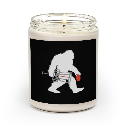 Bigfoot Disc Golf Cryptid Sasquatch Disc Golfer Scented Candles