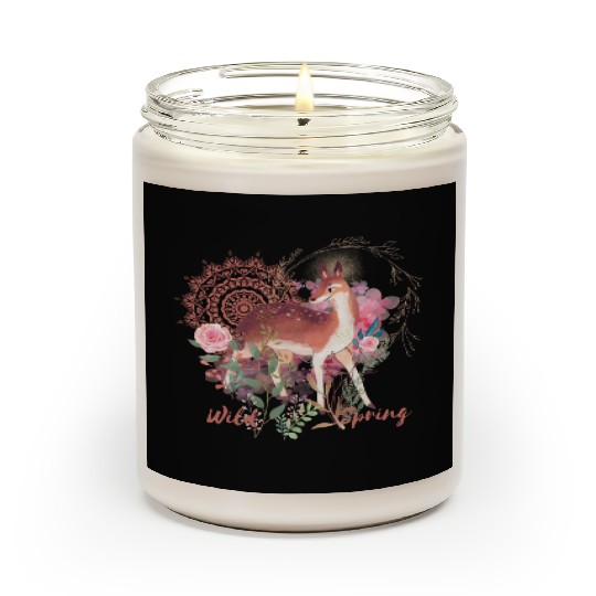 Sweet Deer In Wild Spring - 3 Scented Candles