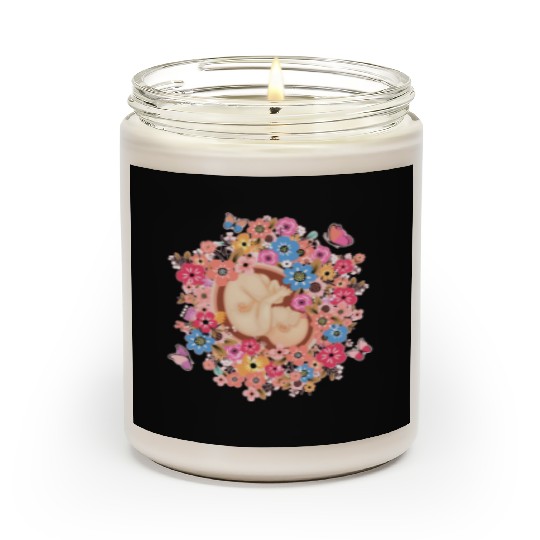 Midwife Flowers Butterfly Baby Doula Scented Candles