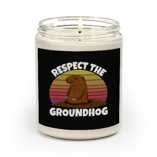 Respect The Groundhog Scented Candles