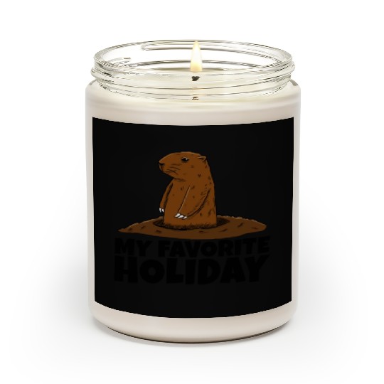 My Favourite Holiday Groundhog Scented Candles