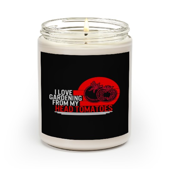 Tomato Vegetable Scented Candles, I Love Gardening From My