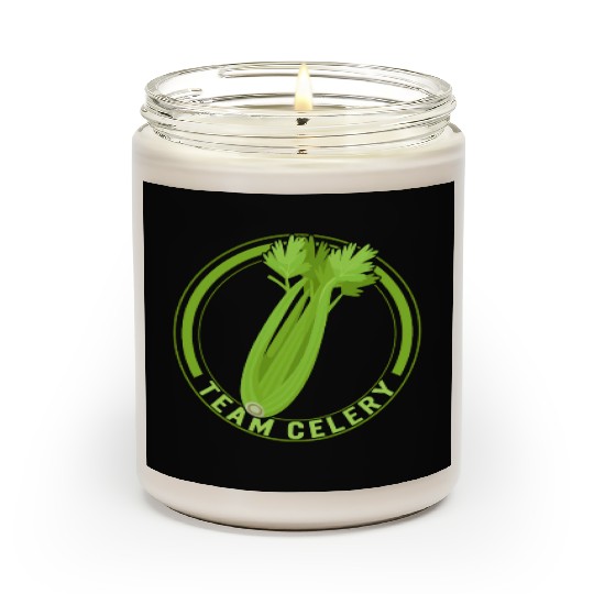 Celery Vegetable Scented Candles, Team Celery Scented Candles,