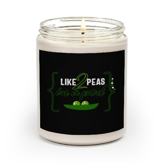 Peas Vegetable Scented Candles, Like 2 Peas In Pod,