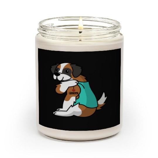 Saint Bernard I Love Grandma Scented Candles