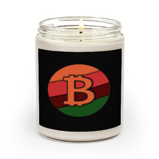 Bitcoin Logo, Btc logo Scented Candles