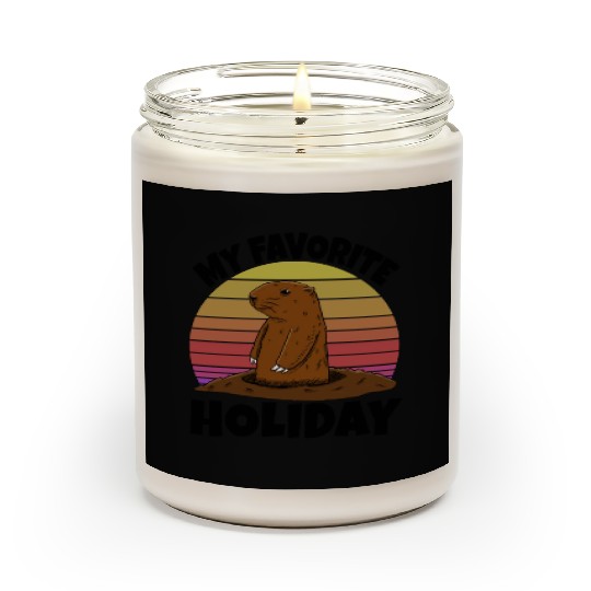 My Favourite Holiday Groundhog Scented Candles
