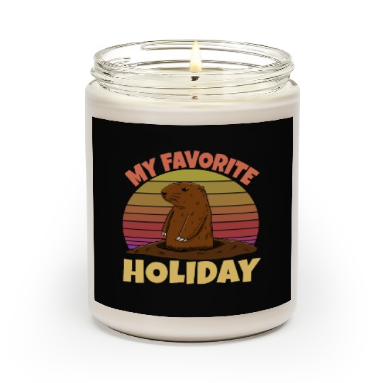 My Favourite Holiday Groundhog Scented Candles