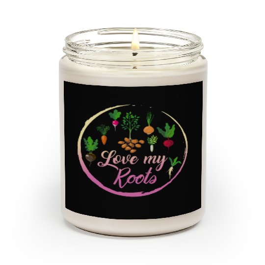 Roots Vegetable Scented Candles, Love My Roots Scented Candles,