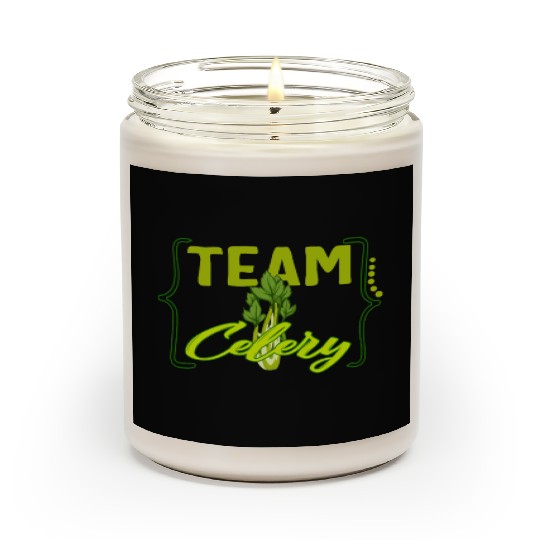 Celery Vegetable Scented Candles, Team Celery Scented Candles,