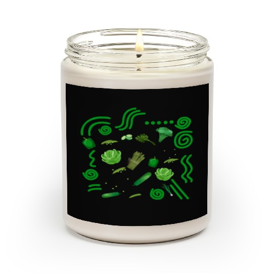 Vegetables Scented Candles, Green Vegetables Scented Candles, Vegan