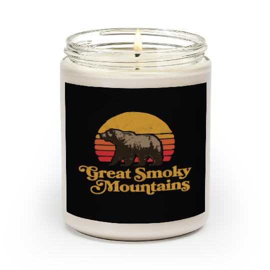 Retro Great Smoky Mountains Park Bear Scented Candles