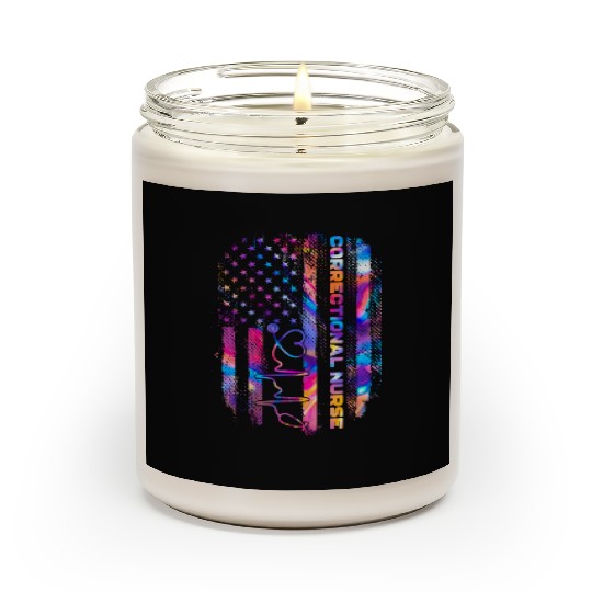 correctional nurse - US flag Scented Candles
