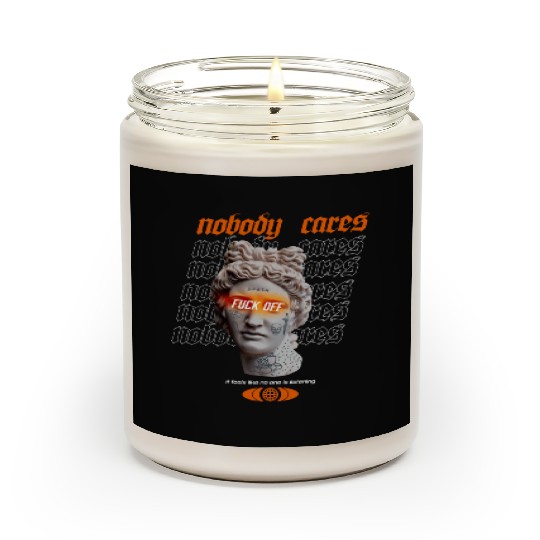 Statue Nobody Cares Streetwear Scented Candles