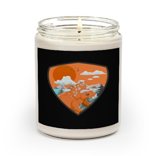 triceratops predators in mountains Scented Candles