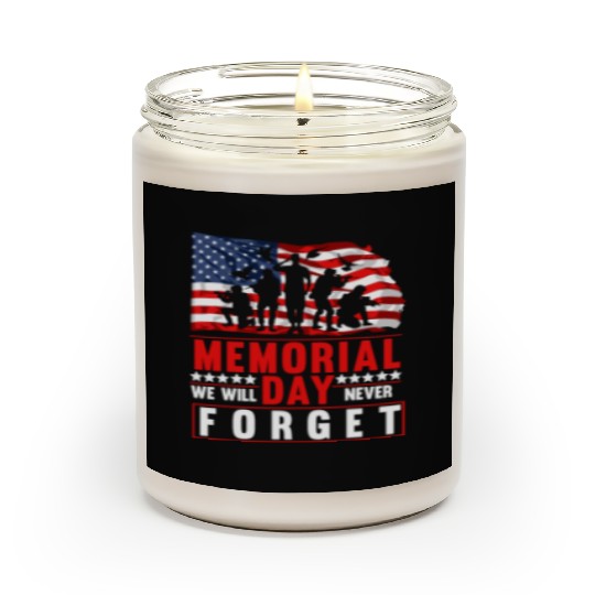 Memorial Day American Flag Soldiers Patriotic US Scented Candles