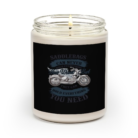 Saddlebags can never hold everything | Motorcycle Scented Candles