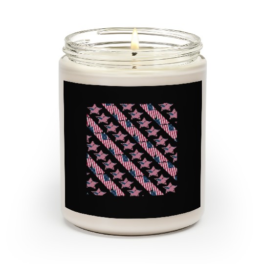 Pattern flag Independence Since 1776 Fourth July Scented Candles
