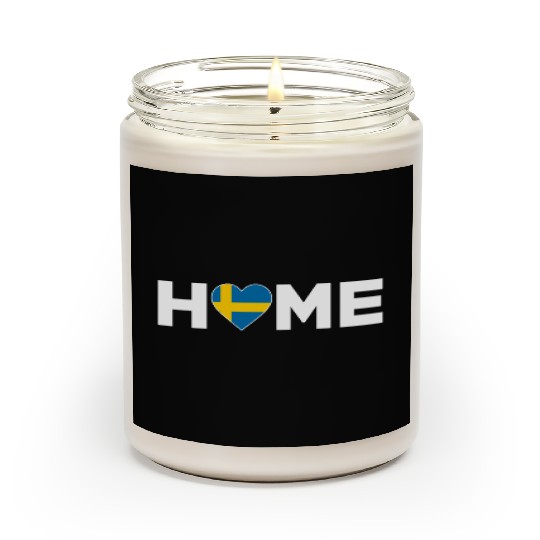 Sweden Home Country Swedish Flag Sweden Heart Scented Candles