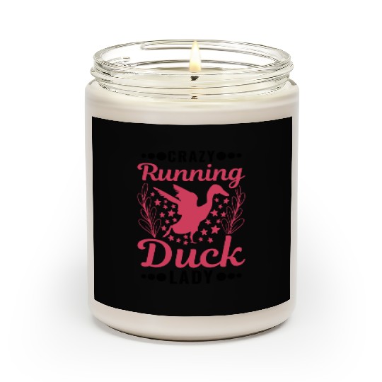 Crazy Running Duck Lady Bottle Scented Candles