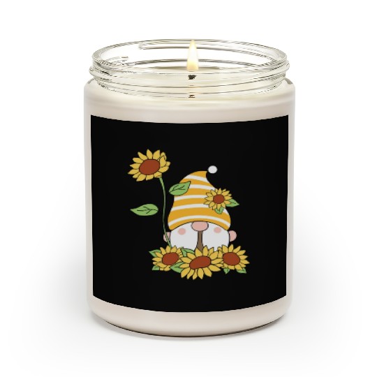 Gnome Sunflower Lover Gardening Gnomes Scented Candles