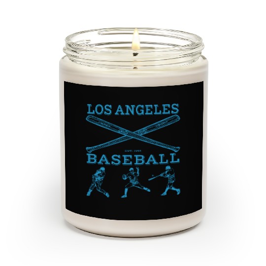 Los Angeles Baseball est 1961 Blue Scented Candles