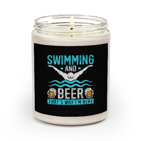 Swimming Beer Men Swim Team Scented Candles