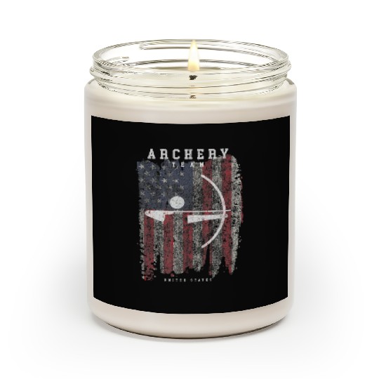 Archery Team USA Vintage American Flag Compound Scented Candles