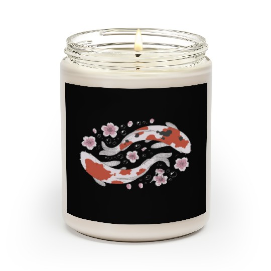 Japanese Koi Fish and Cherry Blossom Scented Candles