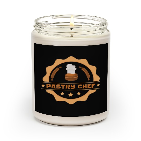Pastry Chef Skull Baking Pastry Baked Goods Scented Candles