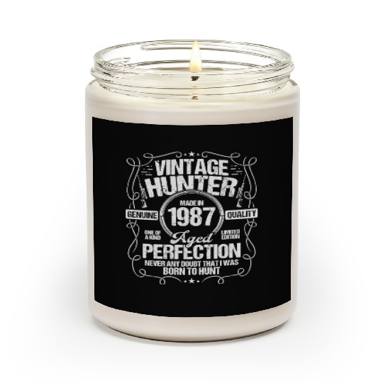 1987 Hunting for Boar Hunter Dog 1987 Year Born Scented Candles