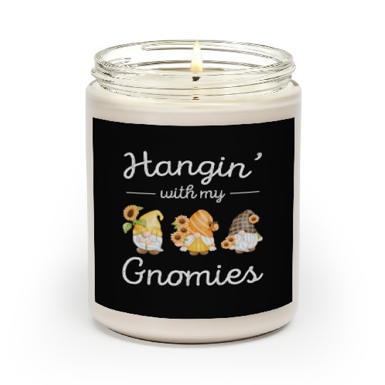 Sunflower Gnome Women Summer Floral Hippie Gnomes Scented Candles