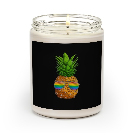 Funny Pineapple LGBT Rainbow Gay Pride Scented Candles