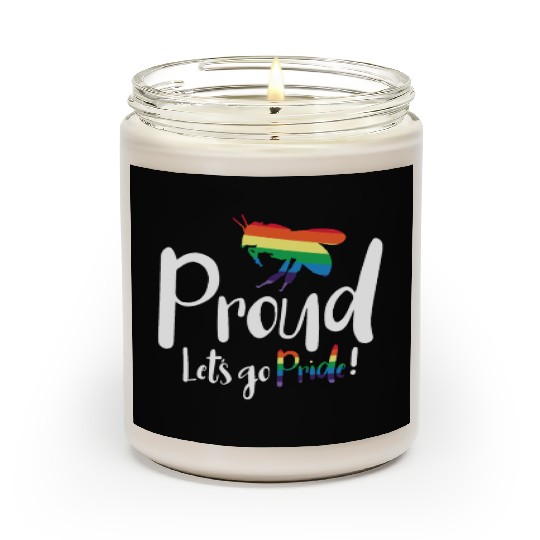 Bee Proud Let's Go Pride! LGBTQ Pride Month Gay Scented Candles
