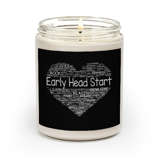 Team Early Head Start Heart Back To School Funny Scented Candles