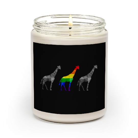 Giraffe LGBTQ Gay Pride Rainbow Flag Scented Candles