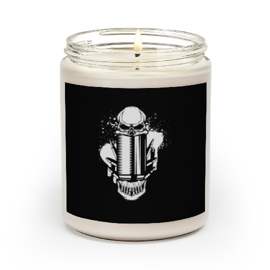 Bullets and Skull Roses Aesthetic Dripping Pattern Scented Candles