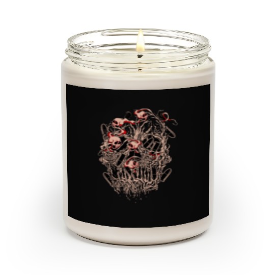 Bullets and Skull Roses Aesthetic Dripping Pattern Scented Candles