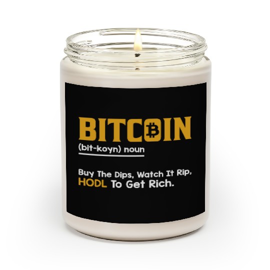 Funny Bitcoin Cryptocurrency Scented Candles