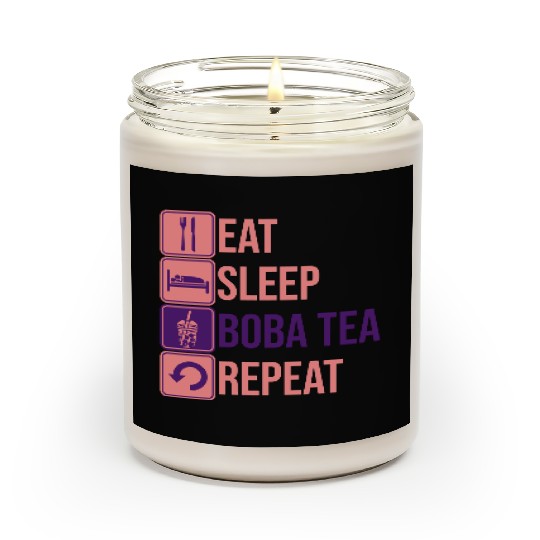 Eat Sleep Boba Tea Scented Candles
